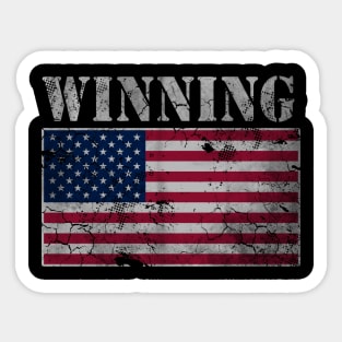 USA Winning American Flag 4th of July Independence Day Sticker